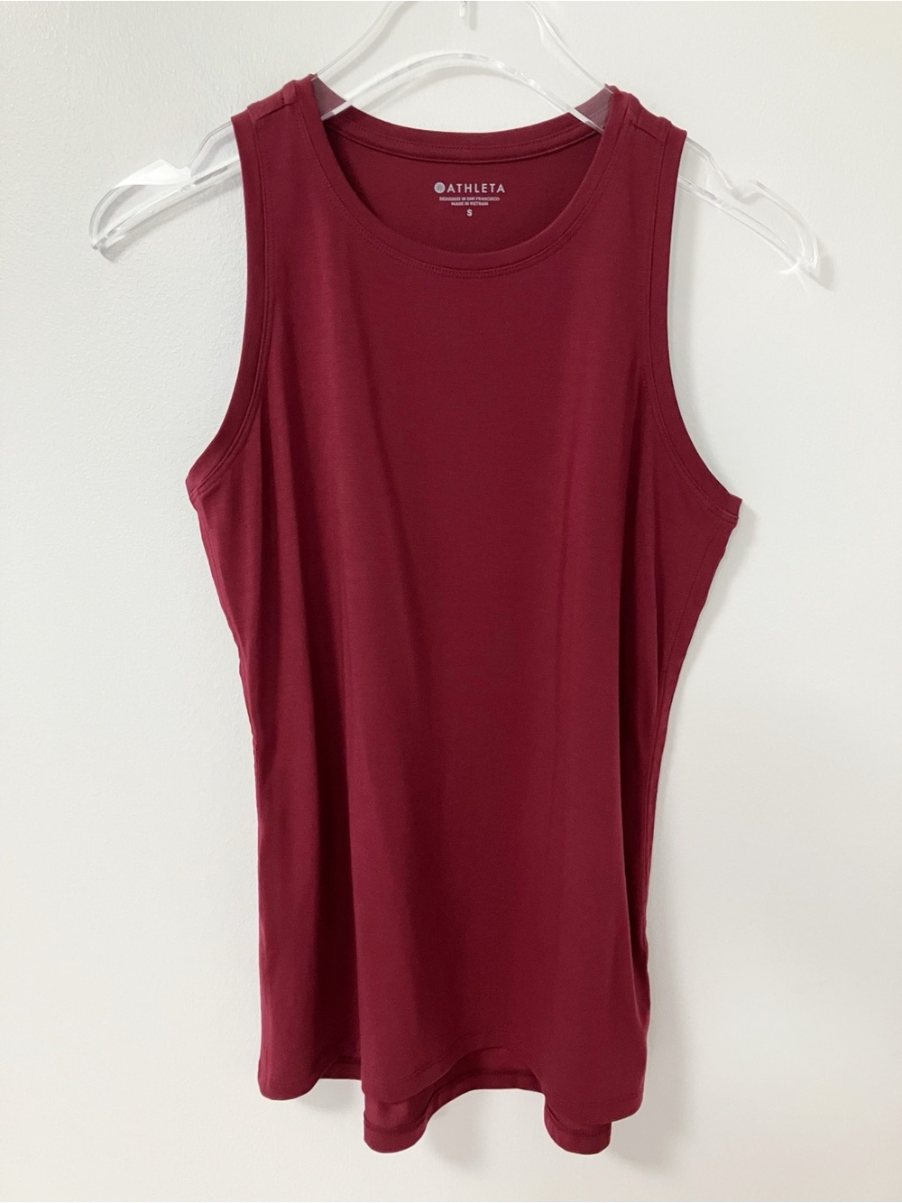 Athleta | Maroon Burgundy Tank Top S Athletic Casual Minimalist Staple Workout